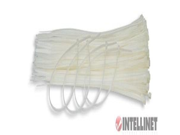 Intellinet 8 inch Cable Ties Self Locking Clear Nylon 100 Bag