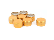 uxcell 8pcs 30mmx6mm Potentiometer Switch Volume Cap Knurled Button Gold Tone