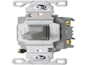 Eaton CS115GY 15 Amp 120 277 volt Commercial Grade Single Pole Compact Toggle Switch with Side Wiring Gray Color