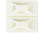 Panduit ABMM A D Cable Tie Mount Adhesive Backed 4 Way ABS 0.75 x 0.75 White Pack of 500