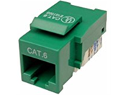 Cables Unlimited CAT6 Tool less Keystone Jack Green