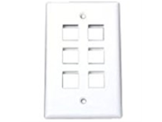 StarTech PLATE6WH 6 Outlet RJ45 Universal Wall Plate White