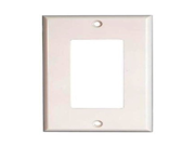 Offex Decora Wall Plate White 1 Hole Single Gang