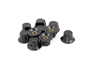 uxcell 10Pcs Rotary Potentiometer Pointer Knob for 6mm Dia Knurled Shaft