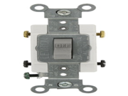 Leviton CS220 2GY 20 Amp 120 277 Volt Toggle Double Pole AC Quiet Switch Commercial Grade Gray