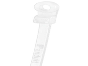 Panduit PLC2S S10 C Pan Ty Clamp Tie Nylon 6.6 Standard Cross Section Plenum Rated Curved Tip 10 Screw Size 50lbs Min Tensile Strength 1.84 Max Bundle