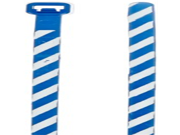 Panduit PLT1M L6 10 Pan Ty Striped Cable Tie Nylon 6.6 Miniature Cross Section Straight Tip Blue White Stripe 18lbs Min Tensile Strength 0.82 Max Bundle
