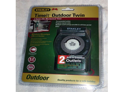 Stanley Time It Outdoor Twin 2 Outlet Light Sensing Countdown Timer
