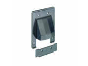 Arlington CER2BL 1 Cable Wall Plate with Removable Lower Plate 2 Gang Black