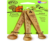 Talisman Designs Pinch Measuring Spoons Solid Beechwood Laser Etched Woodland Collection 3 Piece Set includes Dash 1 8 tsp Pinch 1 16 tsp and Smidgen 1 32 t