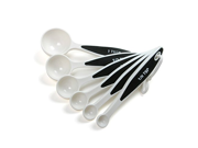 Norpro 3017 Grip EZ 6 Piece Measuring Spoons Set White