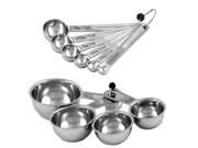 1 X CIA Masters Collection Stainless Steel 10 Piece Measuring Cup and Spoon Set
