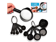 DCI Pop Quiz Math Measuring Cups and Spoons Set Black
