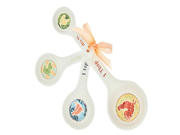 Ganz Ceramic Measuring Spoons Roosters 4 Piece Set