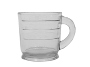 Creative Co Op Pressed Glass Measuring Cup Clear
