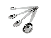 Oggi 7629 Stainless Steel 4 Piece Oval Measuring Spoon Set