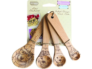 Talisman Designs Measuring Spoons Solid Beechwood Laser Etched Dog Collection 4 Piece Set includes 1 Tablespoon 1 teaspoon 1 2 teaspoon and 1 4 teaspoon