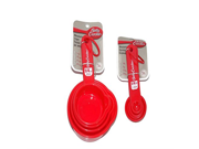 Betty Crocker Measuring Cups Spoons Red Plastic 8 PC Set