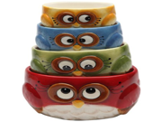 Cosmos Gifts 10911 Owl Design 4 Piece Measuring Cup Set