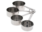 Amco Basic Ingredients Stainless Steel Measuring Cups Set of 4