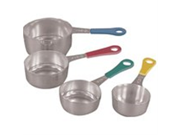 Fox Run Set of Four Stainless Steel Measuring Cups with Colored Handles