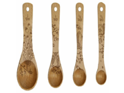 Talisman Designs Get Real Solid Beechwood Measuring Spoon Woodland Design Set of 4