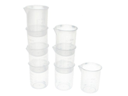 uxcell® Plastic Graduated Measuring Cups Container 50ml Capacity 8pcs Clear