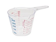 1 X Acrylic Measuring Cup with Red and Blue Markings 2 Cup Capacity
