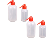 uxcell® 4 Pcs Plastic Cylinder Shaped Squeeze Measuring Bottle 2x500ml 2x250ml