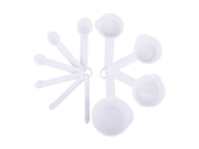 10 Piece White Measuring Spoon Set Measures Cup Tablespoon