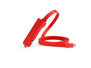 TYLT RIBBN Micro USB Car Charger for Phones and Tablets Red