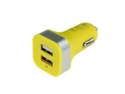Toorand Frosted 2 Port USB Car Charger Yellow