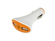 Toorand Frosted 3 Port USB Car Charger Orange