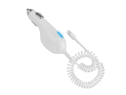 Coiled Apple Lightning Car Charger Apple Approved for Apple iPhone 5 White