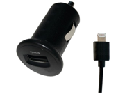 SYMTEK TP MFI 225CS TekPower USB Car Charger with Lightning TM Connector 1m