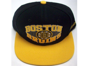 Boston Bruins Flat Bill Adjustable Snap Back Hat by Reebok NH06Z