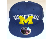 University of Michigan Wolverines Flat Bill Flex Adidas Hat L XL TY56Z