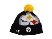 New Era Woven Biggie Pittsburgh Steelers Knit Hat Black