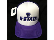 New! Kansas State University White Purple Mesh Snapback