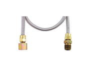 JAYBRAKE Dormont 20 3132 48B Bagged Gas Dryer Water Heater Flex Lines 1 2 O.D.; 3 8 I.D.; 48 Gas Dryer Fitted With 1 2 M.I.P. X 1 2 F.I.P.; Tapped With 3 8