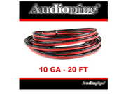 Audiopipe 20 Feet 10 GA Gauge Red Black 2 Conductor Speaker Wire Audio Cable