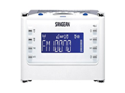 Sangean All in One Weather Atomic AM FM Dual Alarm Clock Radio with Large Easy to Read Backlit LCD Display