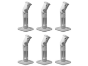 VideoSecu 6 White Universal Satellite Speaker Mounts Brackets for Walls and Ceilings 1NA White 6 Pack