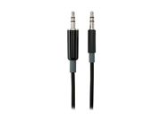 Kensington 4ft 1.2m Nylon Braided Premium 3.5mm Auxiliary Audio Cable Black K39202US