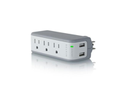 BELKIN 3 outlet mini surge protector with 2 usb chargers