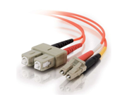 C2G Cables To Go 33155 LC SC 62.5 125 OM1 Duplex Multimode PVC Fiber Optic Cable Orange 2 Meter