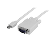 STARTECH.COM 15 ft Mini DisplayPort to VGA Adapter Converter Cable mDP to VGA 1920x1200 White MDP2VGAMM15W