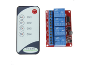 4 channel 5v Led Relay Module W infrared Remote Control for Single Chip Microcomputer