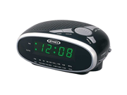 Jensen Compact AM FM Alarm Clock Radio with Auxiliary Input Large Easy to Read Backlit LED Display