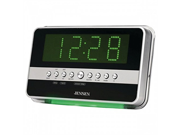 Jensen Compact AM FM Infrared Dual Alarm Clock Radio with Large Easy to Read Backlit LED Display